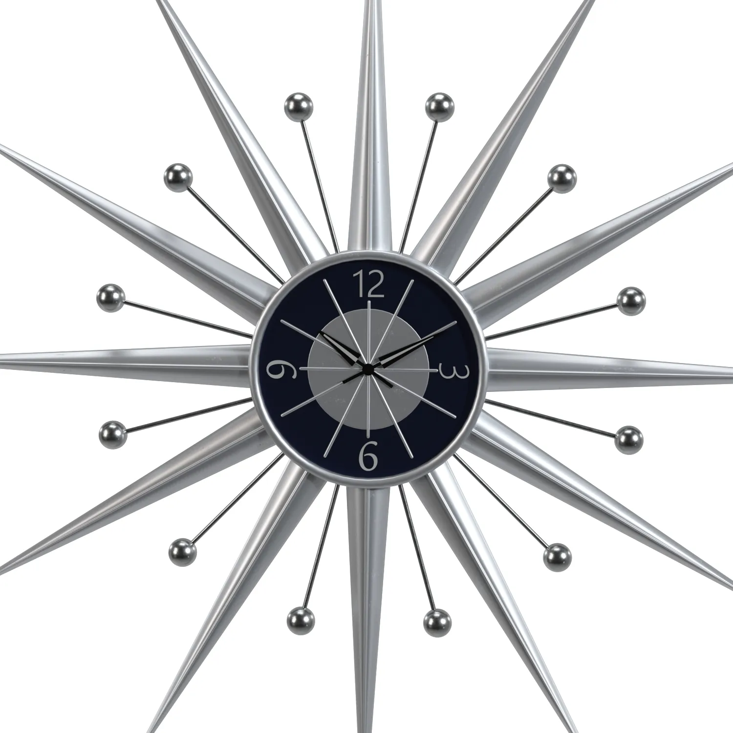 Sunburst Wall Clocks PBR 3D Model_05